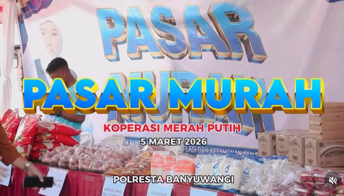 Kapolresta Banyuwangi Hadiri Peresmian Pasar Murah Koperasi Merah Putih